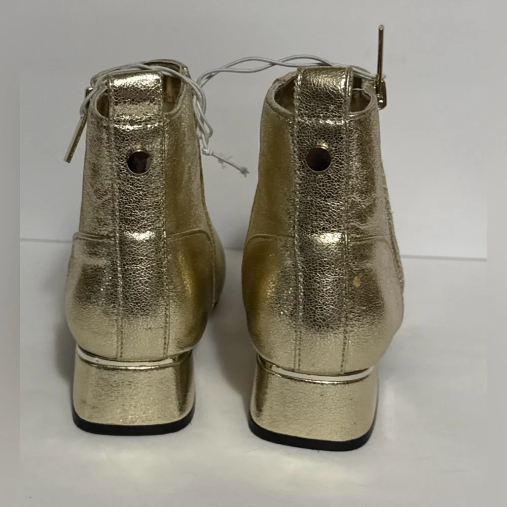 Girls 2M Gold Ankle Bootie With Zipper by I.Miller NWT